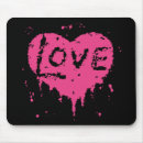 Search for black paint splatter mousepads Heart