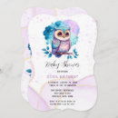 Search for purple owl baby shower invitations Cute