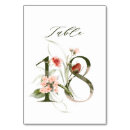 Search for peach flower wedding table cards Watercolor