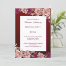 Search for birthay invitations Burgundy