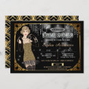 Search for flapper bridal shower invitations Gold