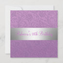 Search for 25th silver birthday invitations Purple
