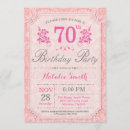 Search for womens 70th birthday invitations Elegant