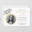 Search for diamond ring bridal shower invitations Pink