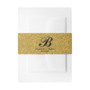 Search for black wedding invitation belly bands Initial