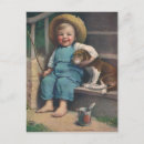 Search for vintage fishing postcards Boy