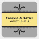 Search for grey and yellow wedding stickers Elegant