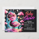 Search for watercolor flamingo baby shower invitations Modern