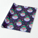 Search for neon christmas wrapping paper Santa