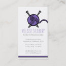 Search for needlework business cards Knitting