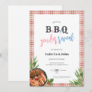 Search for q gender reveal invitations Gingham