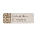 Search for burlap and lace return address labels Western