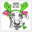 Search for funny reindeer stickers Merry