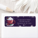 Search for hot chocolate return address labels Snowflakes