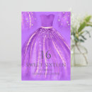 Search for purple gold sweet 16 invitations Dress