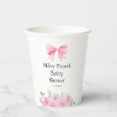 Search for baby shower paper cups Pink bow
