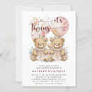 Search for twins invitations Pink