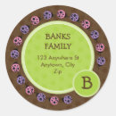 Search for pink and green address stickers Sweet