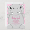 Search for pink hippo invitations Shower