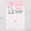 Search for baby shower bingo flyers Pink