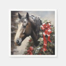 Search for christmas scene napkins Horse