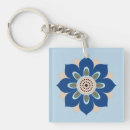 Search for lotus flower key rings Blue