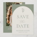Search for botanical wedding save the dates Sage green