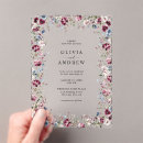 Search for watercolor burgundy floral wedding invitations Typography