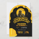 Search for construction 1st birthday invitations Yellow