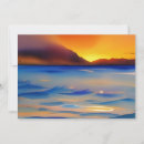 Search for watercolor sunset cards Waves