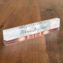 Search for marble and rose gold name plates Classy