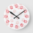 Search for paw print clocks Cat