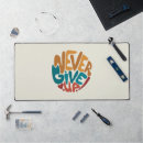 Search for never give up mousepads Typography