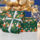 Search for elves wrapping paper Green