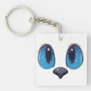 Search for blue eyes key rings Cute kitty