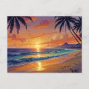 Search for coastal sunset postcards Waves