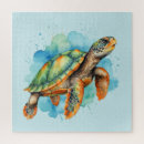 Search for turtle puzzles Watercolor