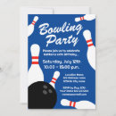 Search for bowling birthday invitations Blue