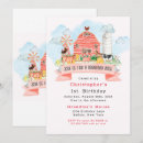 Search for barnyard 1st birthday invitations Watercolor