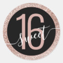 Search for rose gold stickers Sweet 16