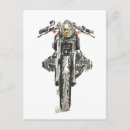 Search for motorcycle postcards Ink drawing