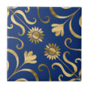 Search for blue and gold tiles Flowers