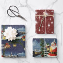 Search for holiday train wrapping paper Snow