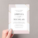 Search for blush and gold wedding invitations Geometric