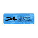 Search for swimming return address labels Swimmer