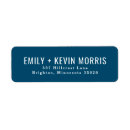 Search for indigo return address labels Minimalist