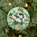 Search for white rose christmas tree decorations Vintage