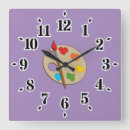 Search for artist palette clocks Colourful
