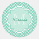 Search for mint monogram stickers Quatrefoil