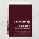 Search for burgundy wedding reception invitations Modern